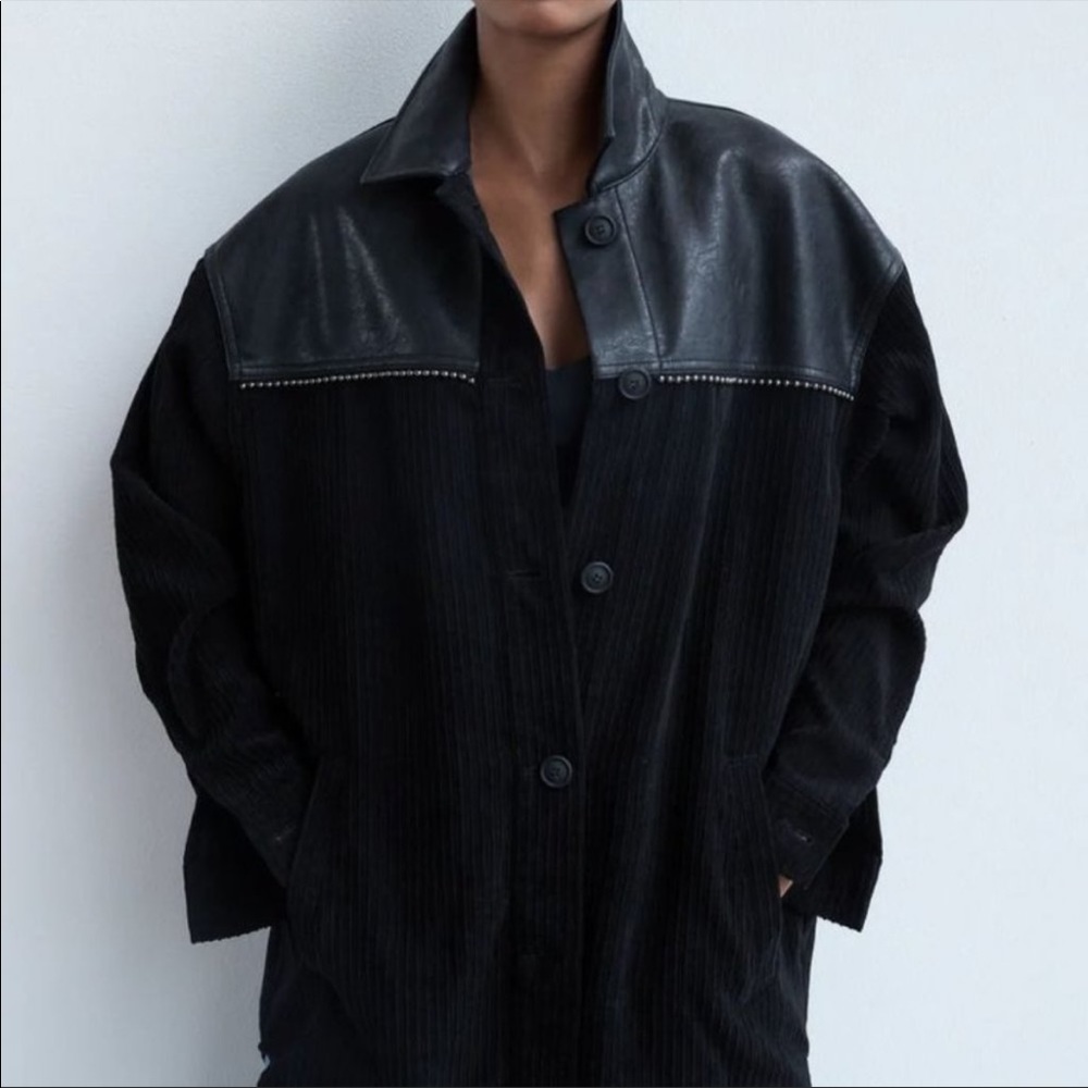 Zara Leatherette Shacket